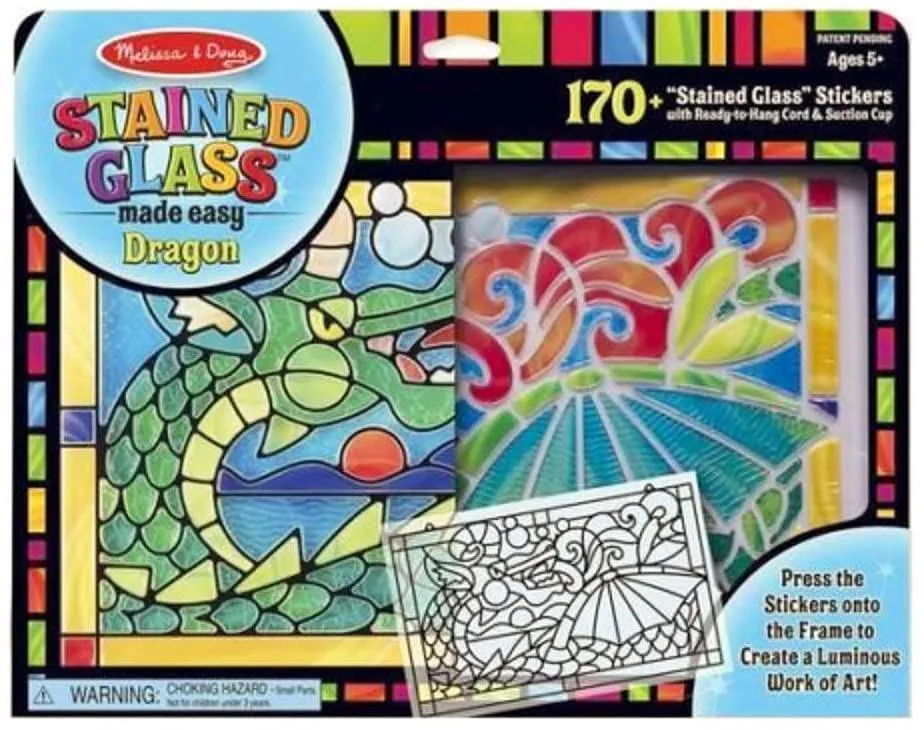 Melissa & Doug 19289 Stained Glass Made Easy Craft Kit - Dragon Tourist Memorabilia