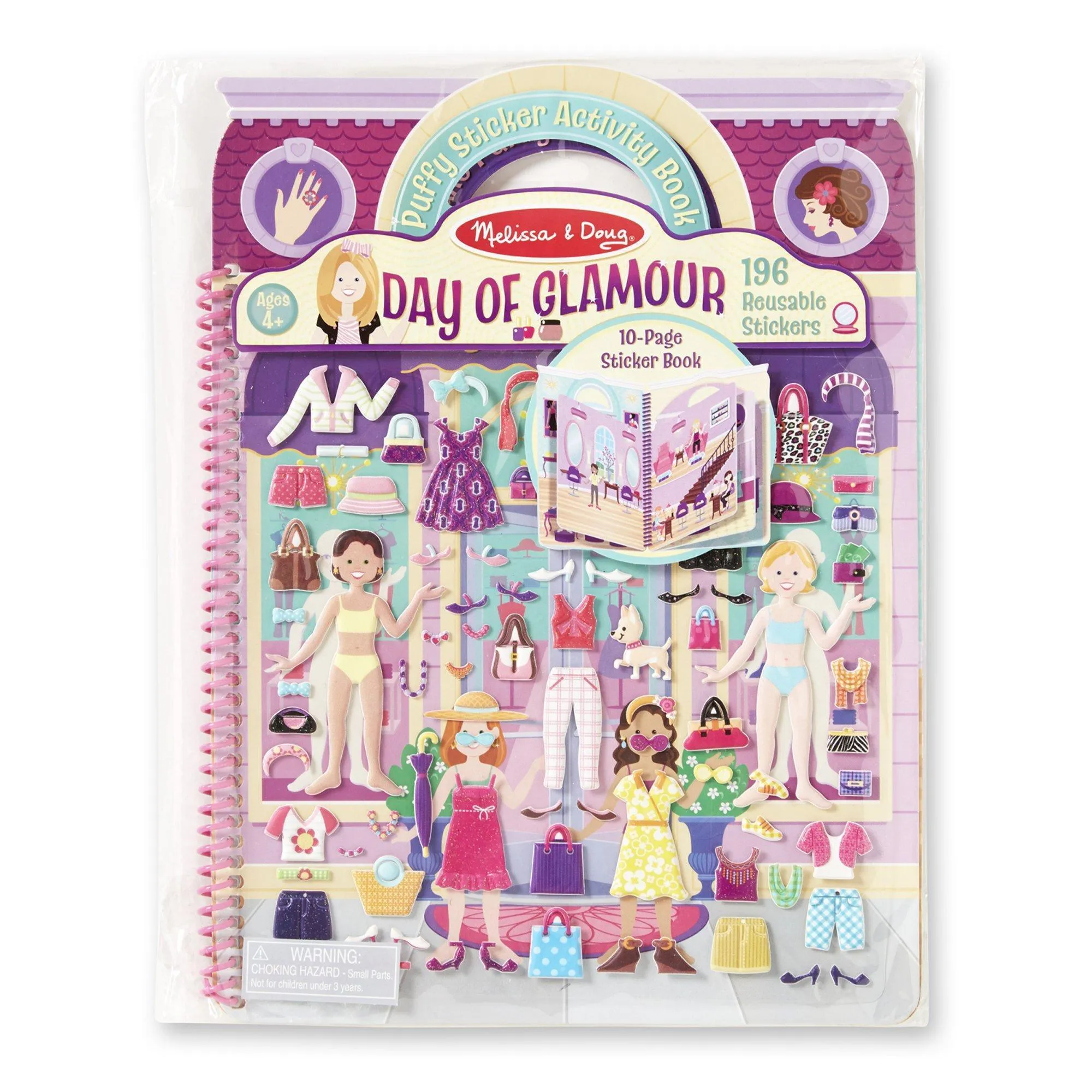 Melissa & Doug 19412 Deluxe Puffy Sticker Album - Day of Glamour Cross Culture