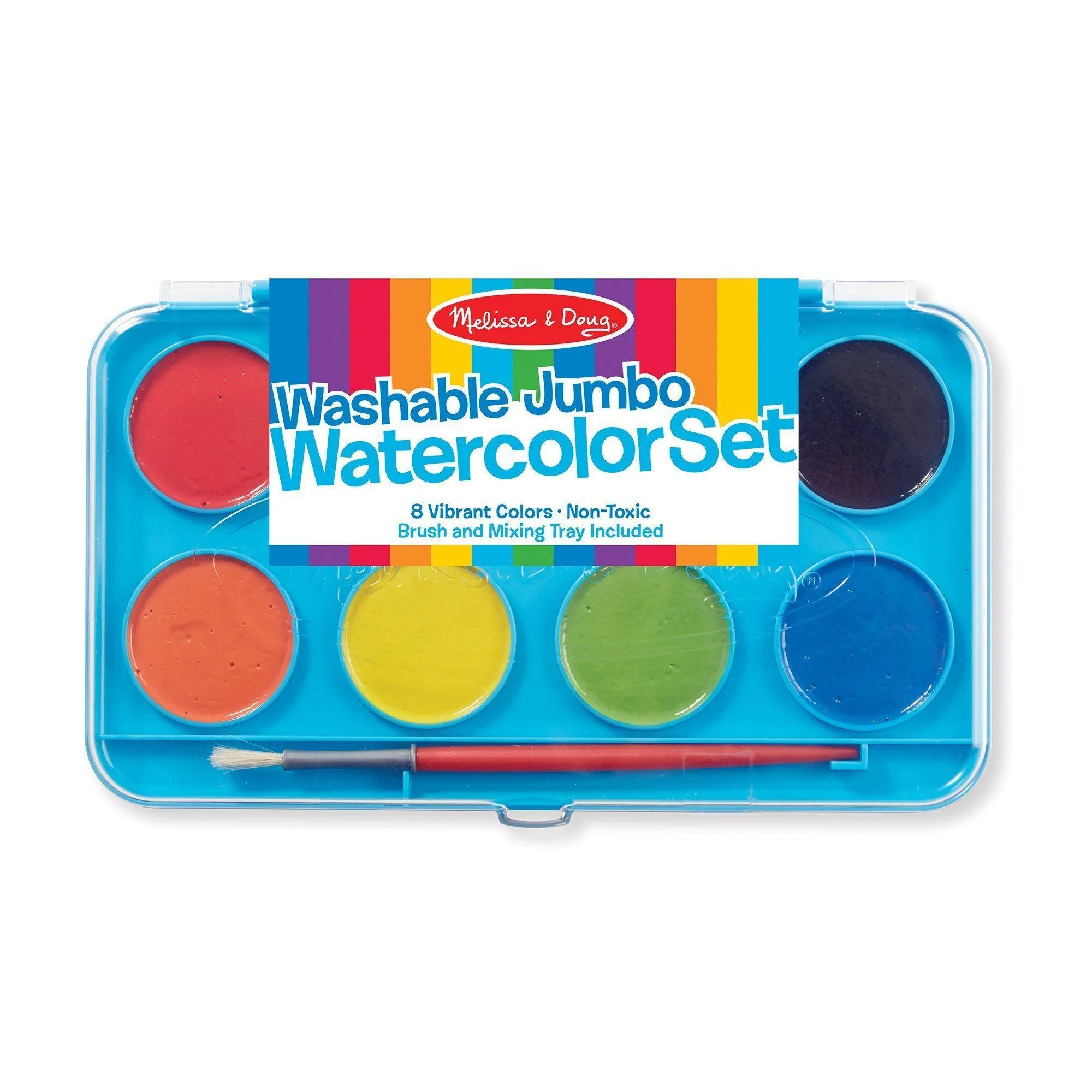 Melissa & Doug Jumbo Watercolor Paint Set (8 colors) Flying Pose