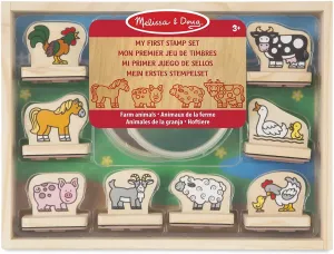 Music Icon Staircase Decor Melissa & Doug My First Wooden Stamp Set - Farm Animals