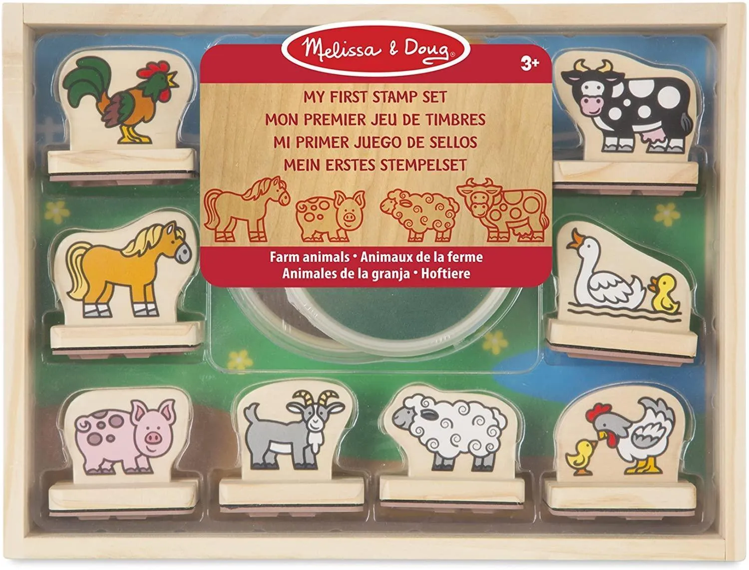 Music Icon Staircase Decor Melissa & Doug My First Wooden Stamp Set - Farm Animals