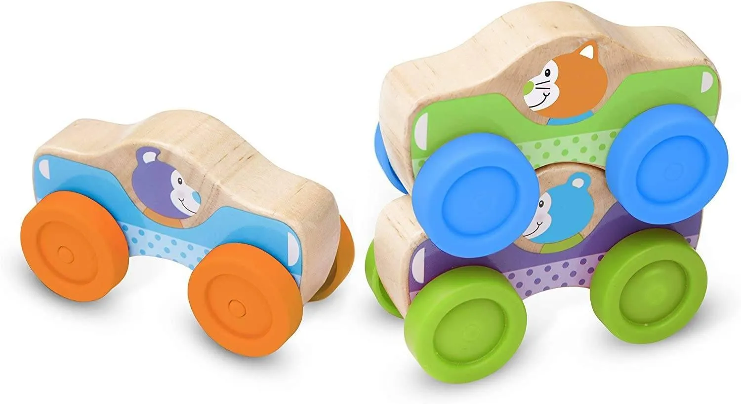 Customizable Toy PC Game Melissa & Doug Wooden Animal Stacking Cars