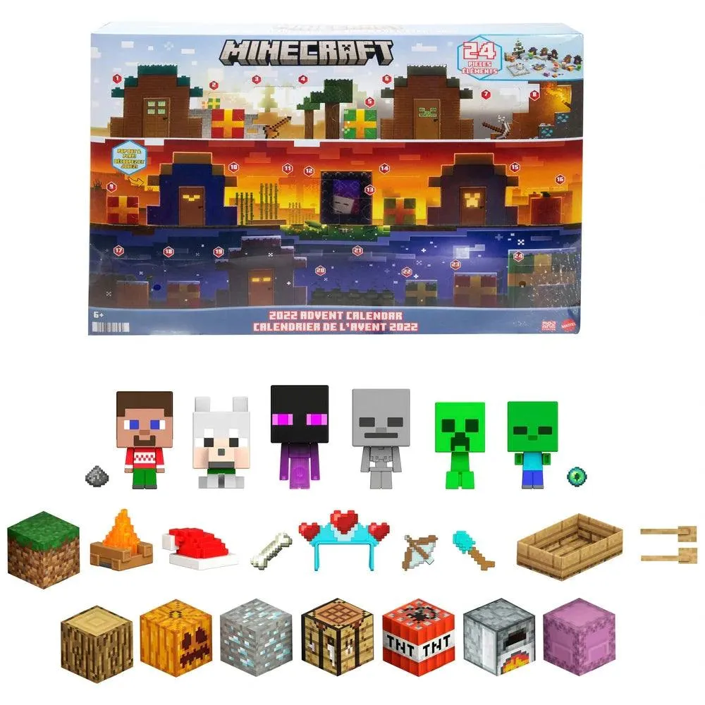 Minecraft Mob Head Minis Advent Calendar Posable Action