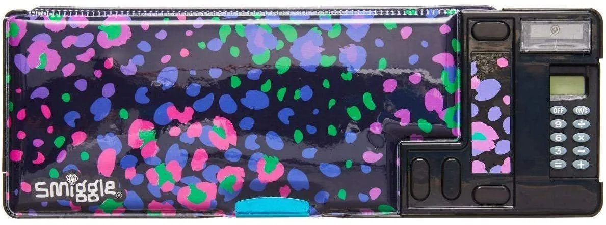 SMIGGLE Woah Pop Out Kids Pencil Case - Leopard Influencer Pick Glow In Dark