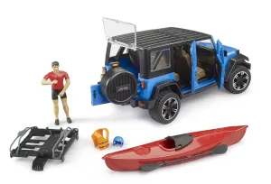 BRUDER Jeep Wrangler Rubicon Unlimited with Kayak Cute Animal