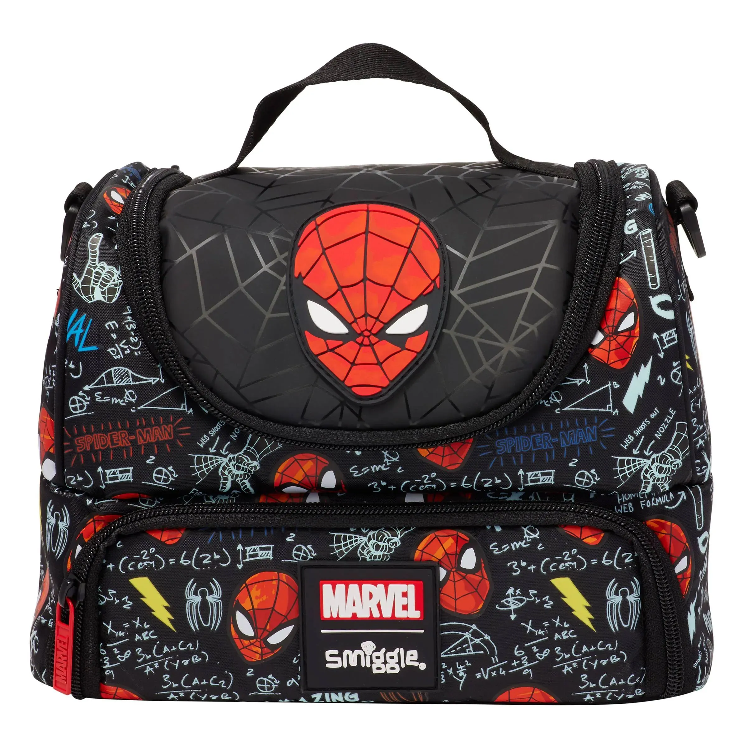 Iconic Character Smiggle Spider-Man Double Pocket Lunchbox With Strap