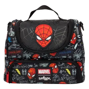 Smiggle Spider-Man Double Pocket Lunchbox With Strap Asian Zen