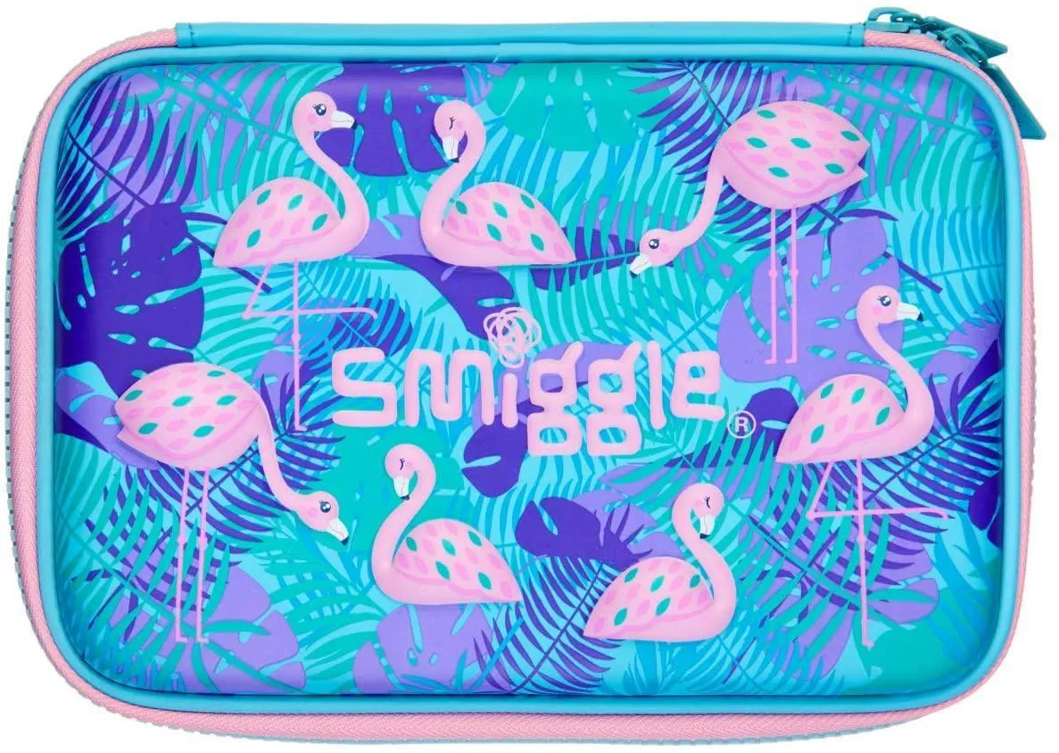 SMIGGLE Flamingo Hardtop Pencil Case multicultural