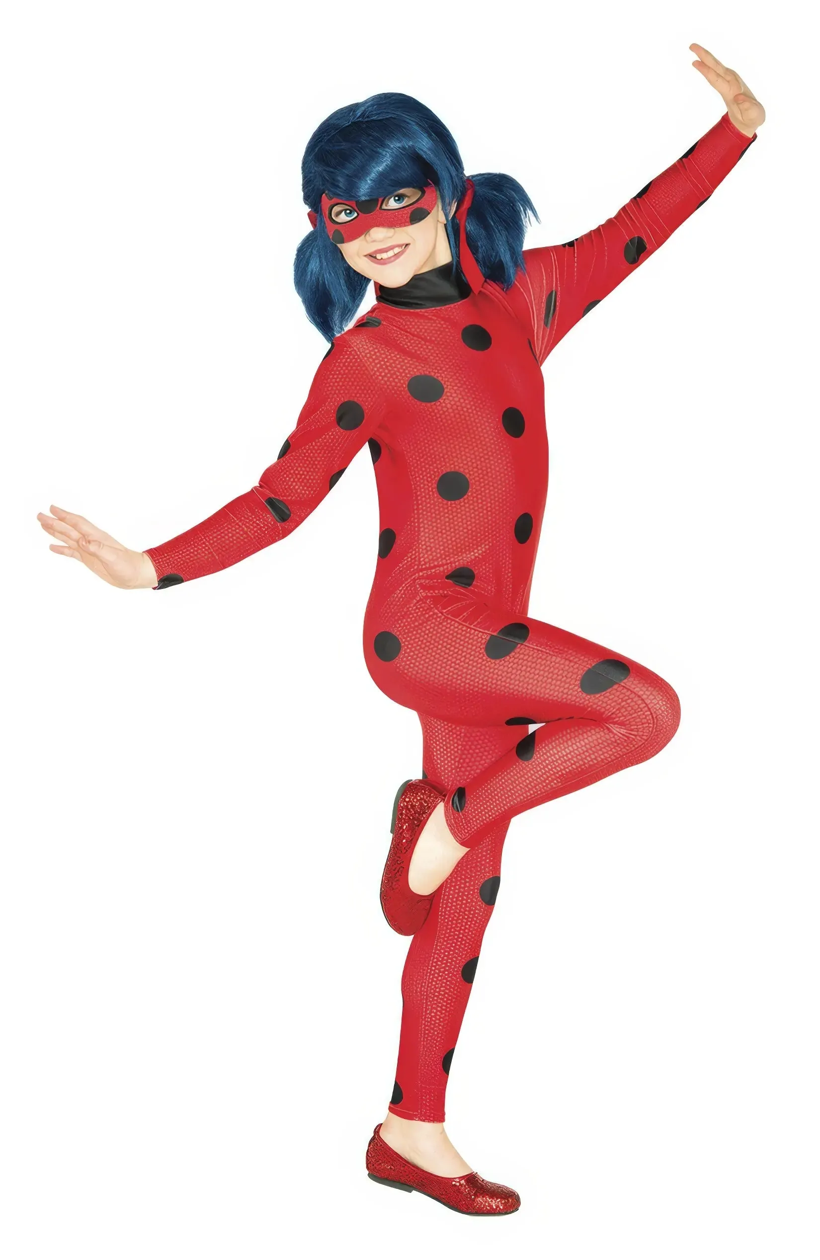 Tourist Memorabilia Spacecraft Model MIRACULOUS LADYBUG Costume with Wig for Girls