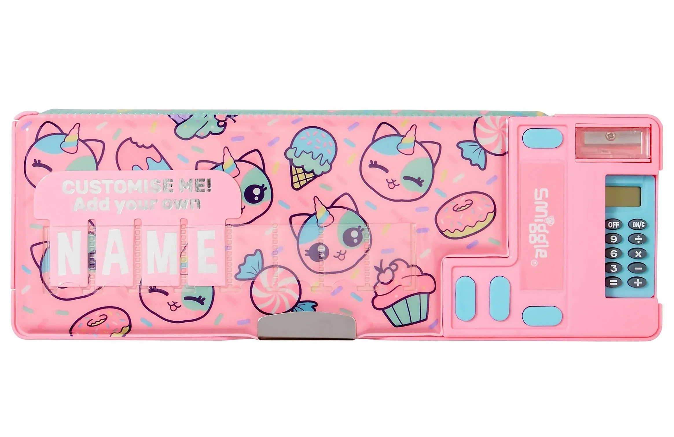 Smiggle Best Budz Pop Out Pencil Case - Pink Shareable Content Minimalist Design