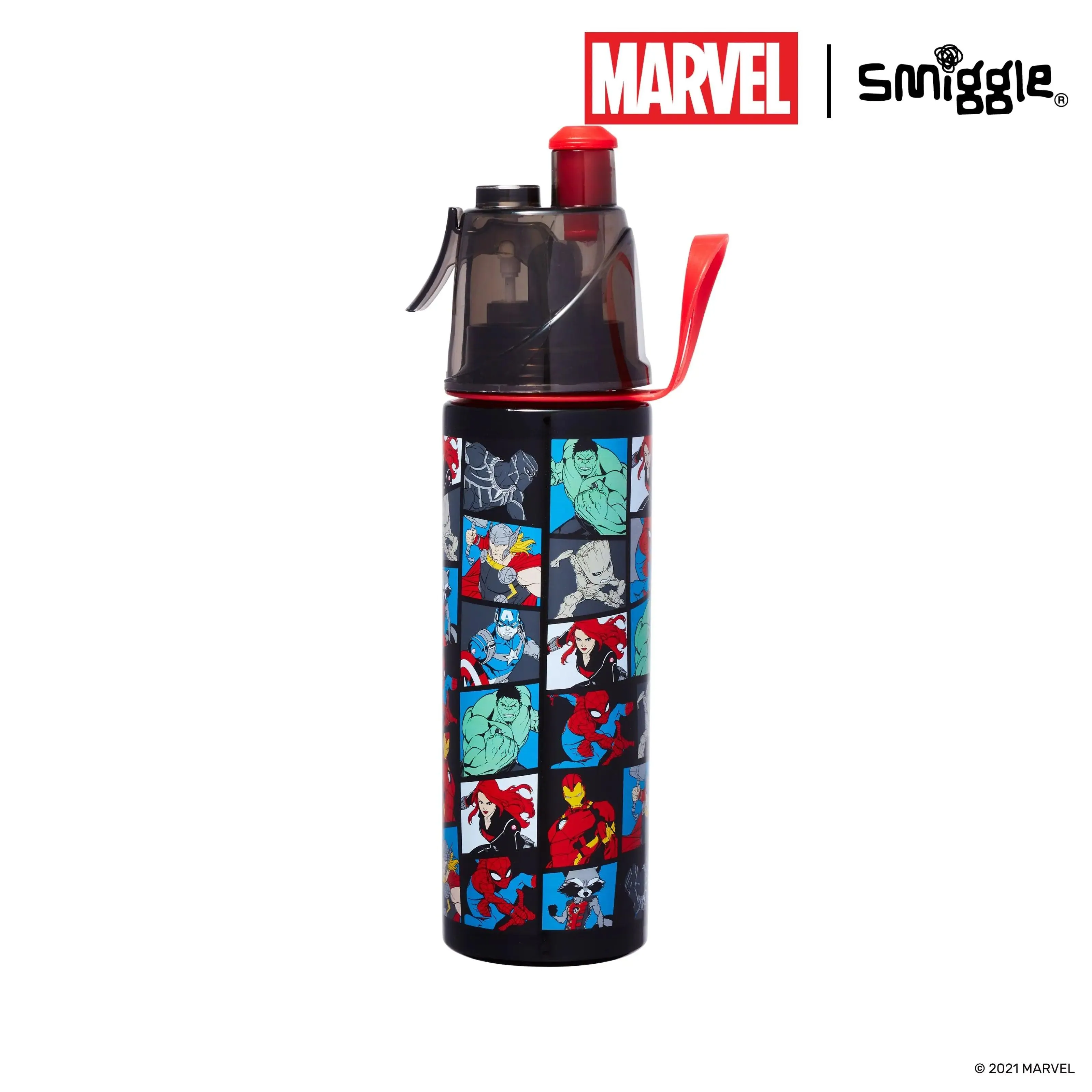 SMIGGLE Marvel Insulated Stainless Steel Spritz Drink Bottle 500Ml Gaming Character Collectible Replica