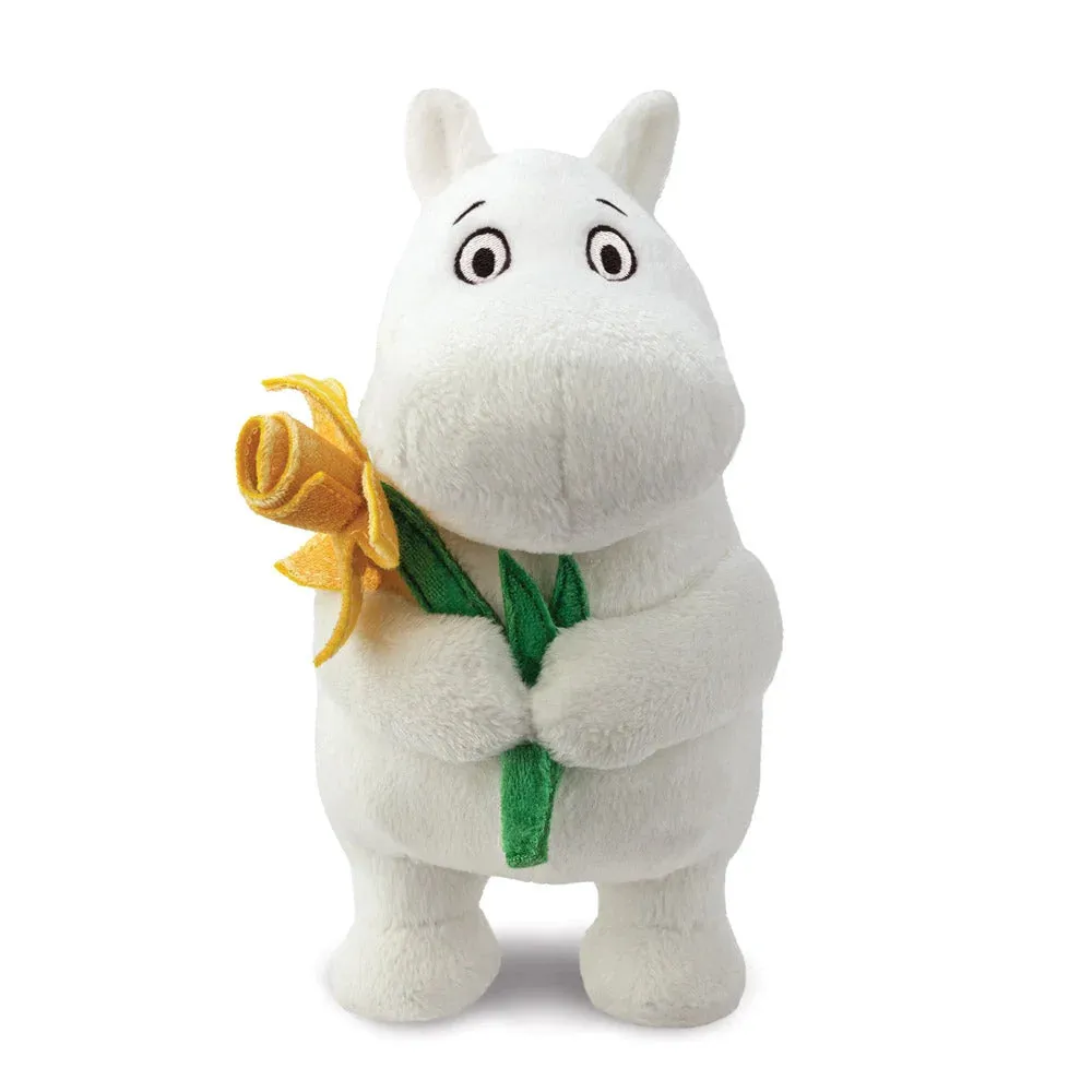 Wedding Topper Moomin Standing 6.5-inch Soft Toy with Daffodil
