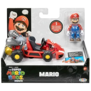 Classic Toy Classroom Decor Nintendo Super Mario Movie 7 cm Figure With Kart Set