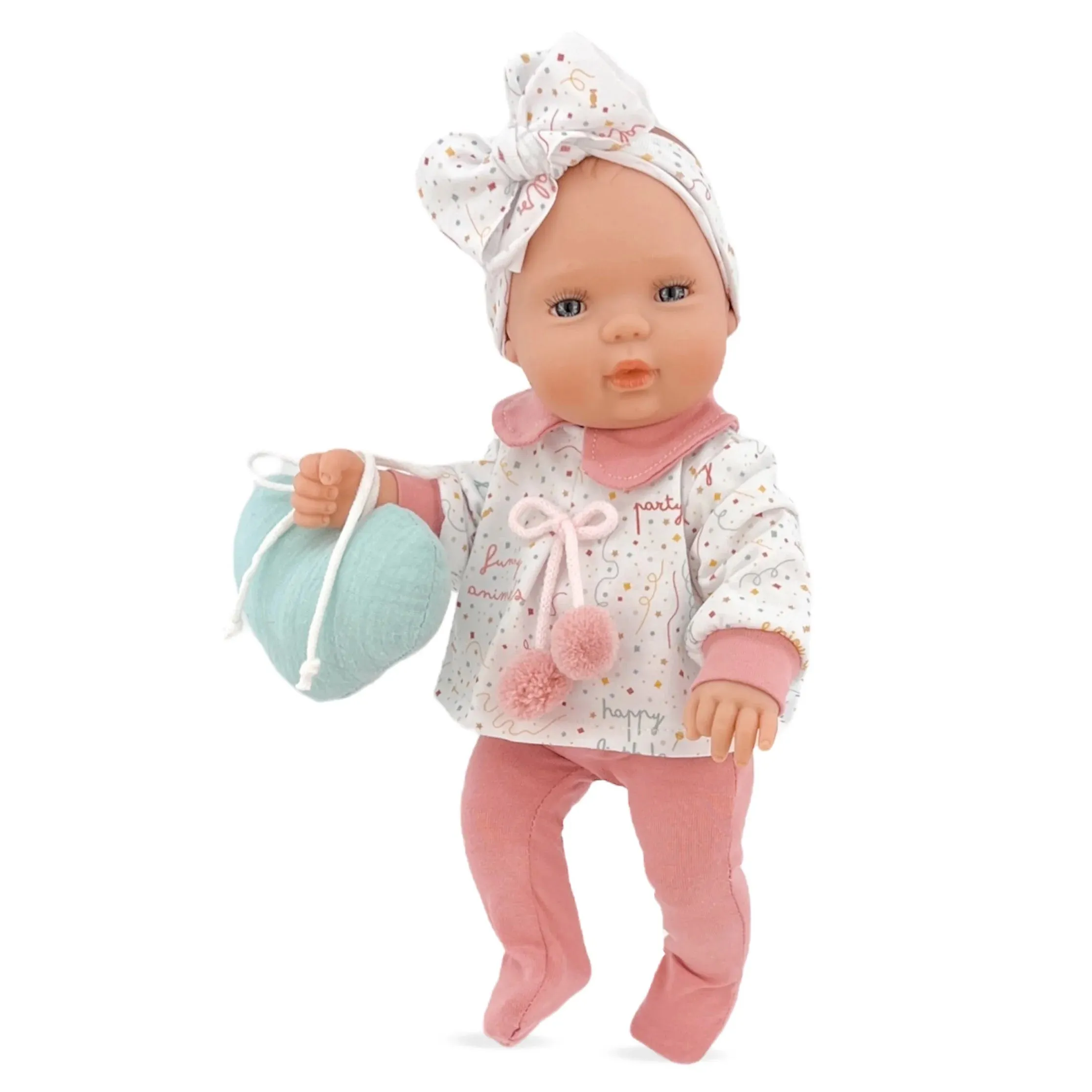 Berjuan Baby Smile Girl Pink Bow Doll 30cm Video game