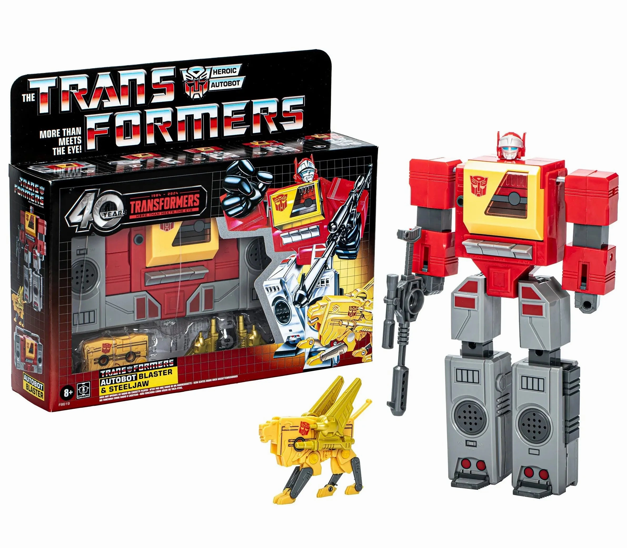 Transformers Retro 40th Anniversary Action Figure - G1 Autobot Blaster & Steeljaw Immersive experience Hobby Kit