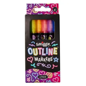 Anime Toy Fine Detail SMIGGLE Outline Marker Pack X6