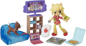 MY LITTLE PONY Equestrian Girls Minis Applejack Slumber Party Games Set Jungle Beast Articulated Replica