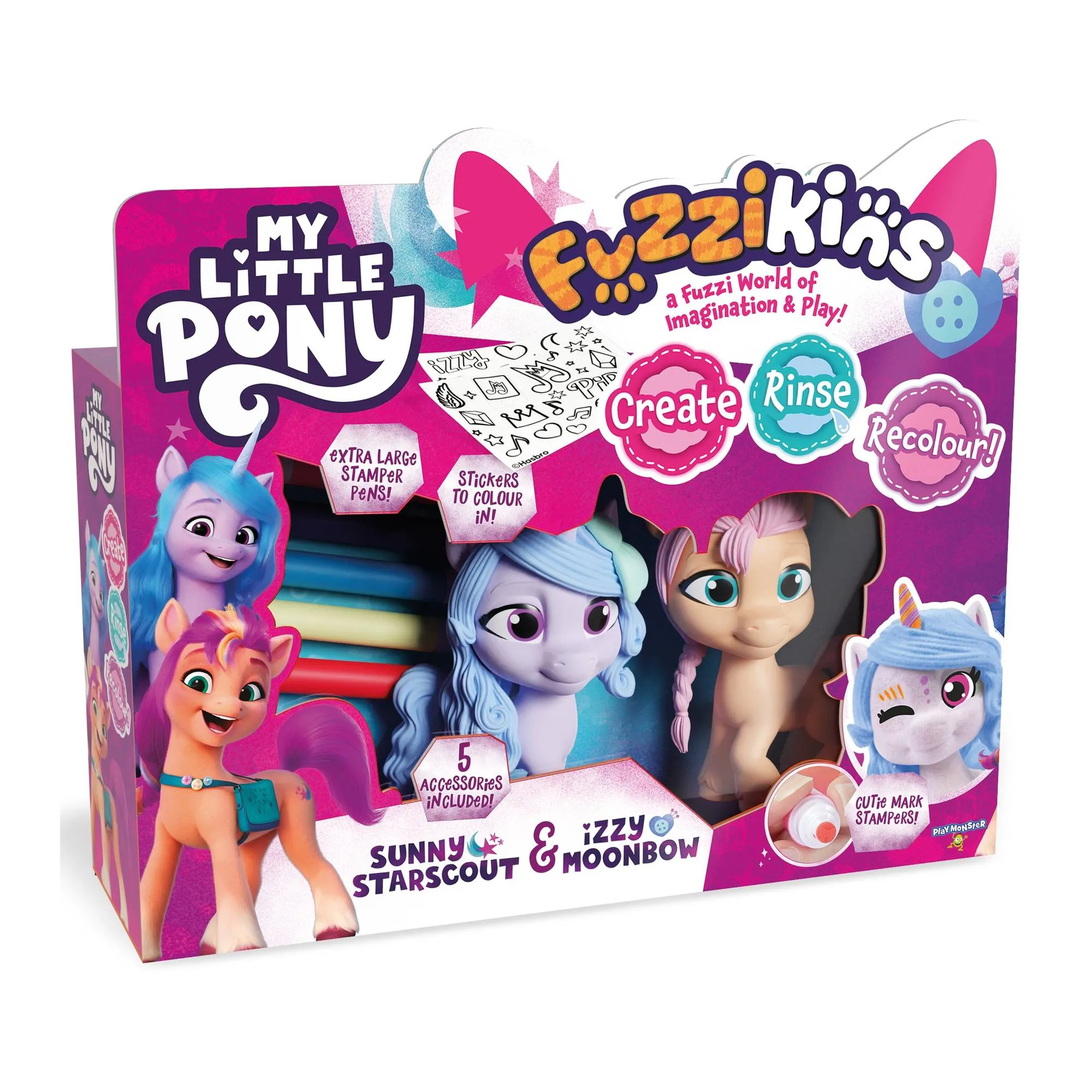 PVC Figure Birthday gift My Little Pony Fuzzikins Sunny & Izzy Twin Pack