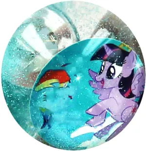 Samurai Figure My Little Pony Light Up Glitter Water Ball 6cm - Assorted
