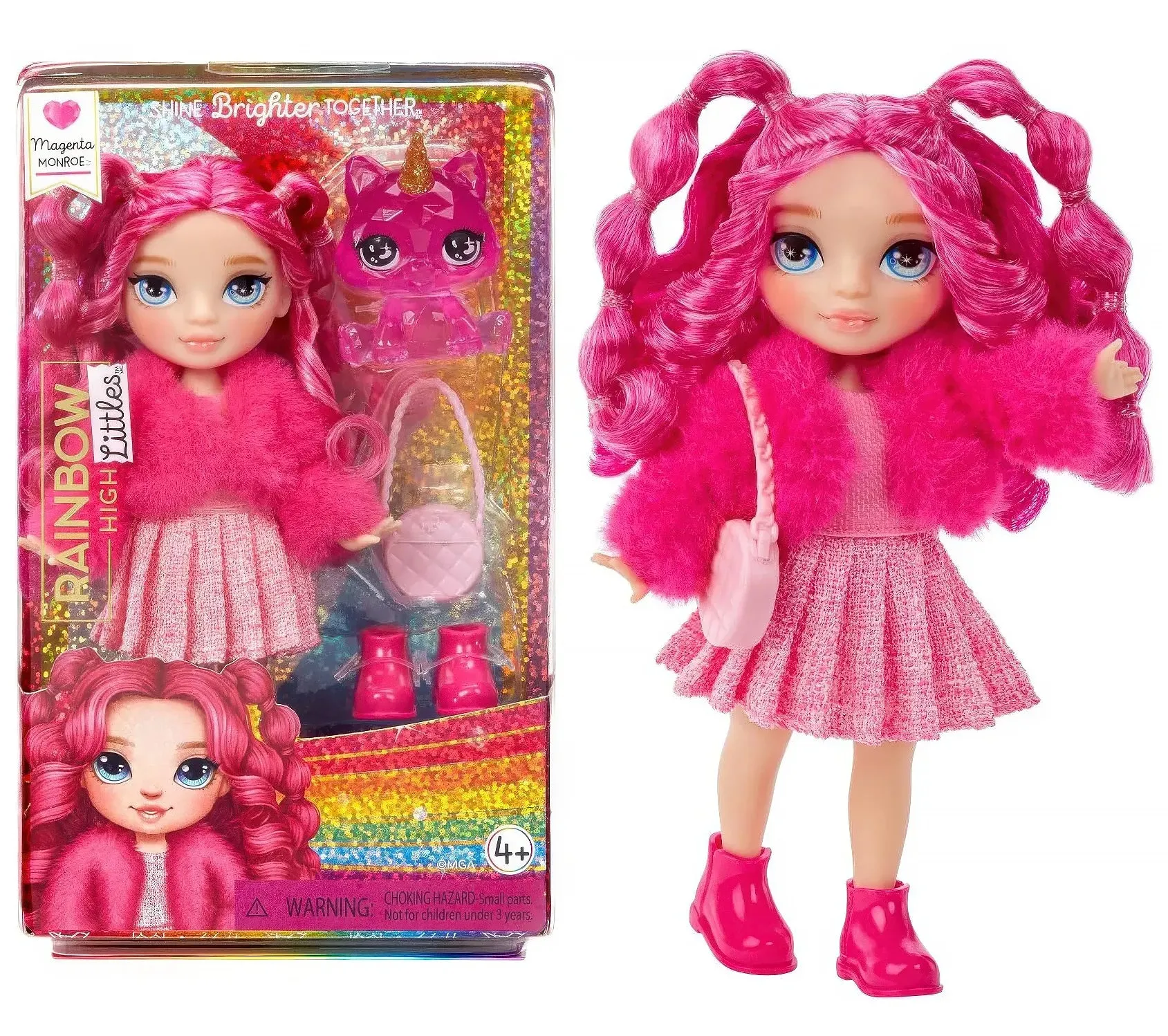 Mystery Box Interactive Toy Rainbow High Little Fashion Pink Doll