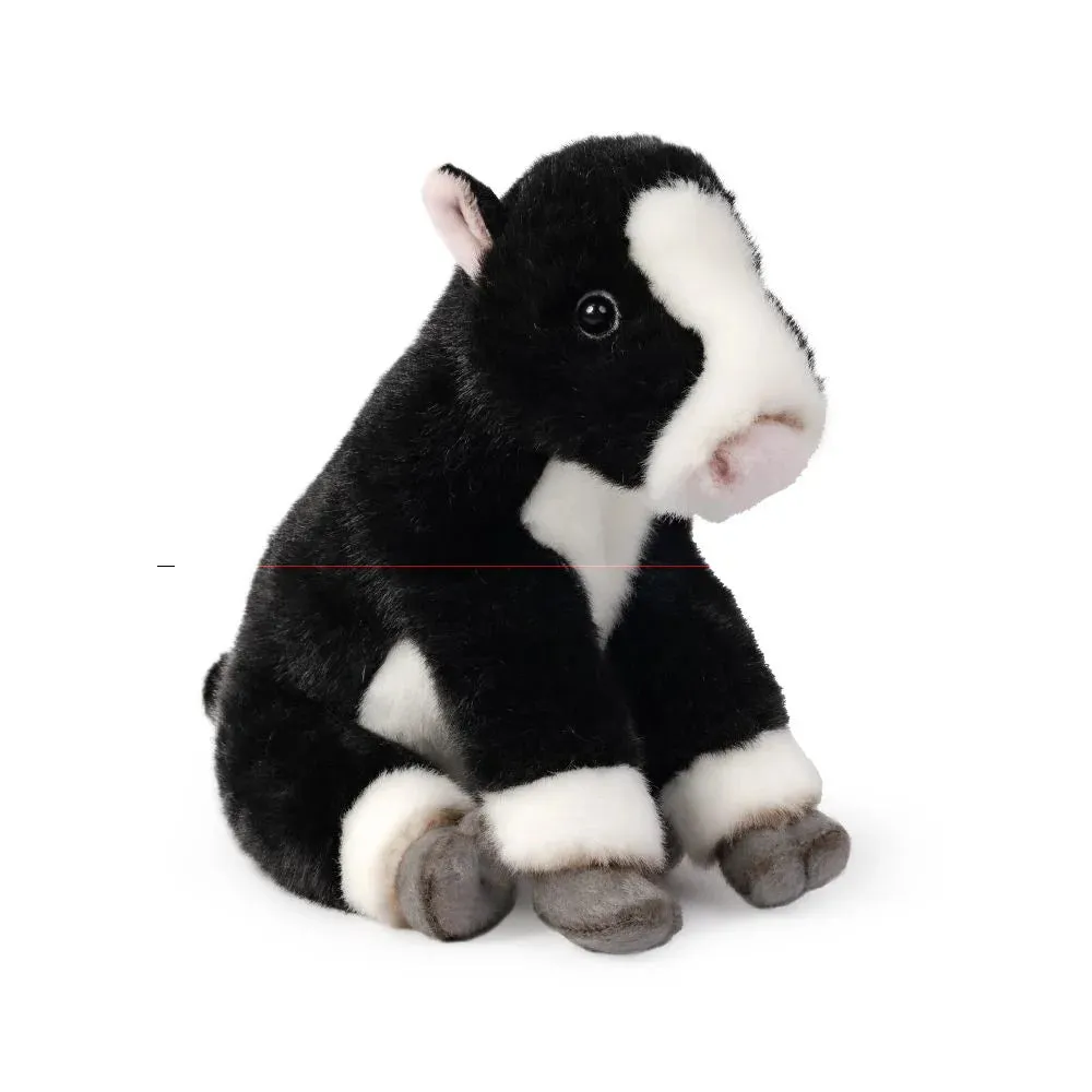 Living Nature Sitting Friesian Calf Soft Toy Display Cabinet