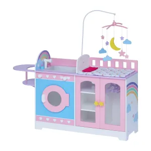 Pride And Joy Olivia's Little World Wooden 6-in-1 Kids Doll Changing Station Nursery Playset
