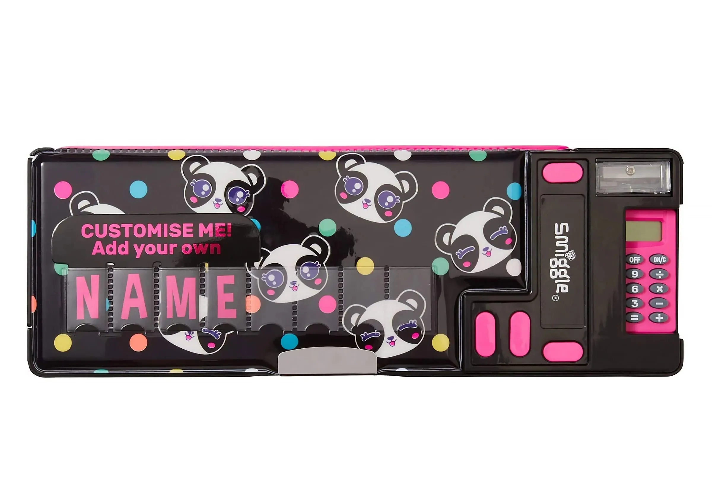 Smiggle Best Budz Pop Out Pencil Case - Black Mix Niche Interest