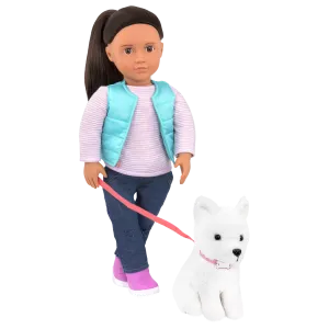 Our Generation Cassie Deluxe 46 cm Doll & Pet Set Posable Doll