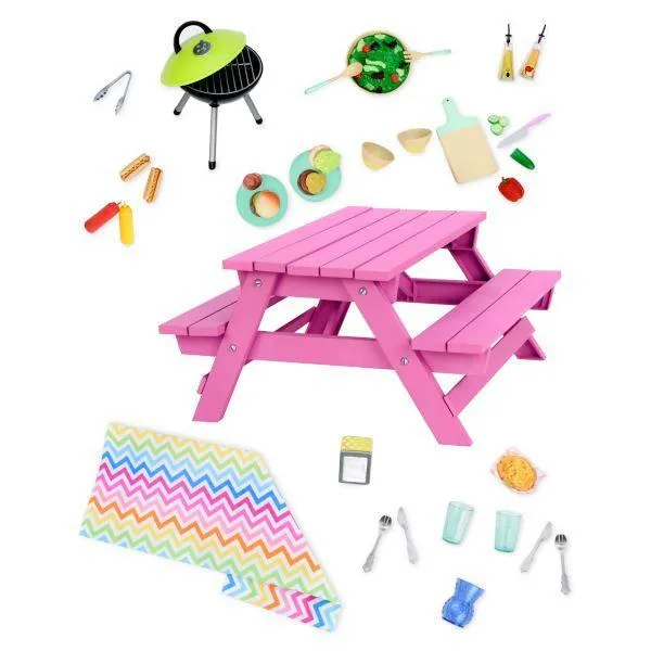 Our Generation Picnic Table Set Hobby Figure Chase Variant