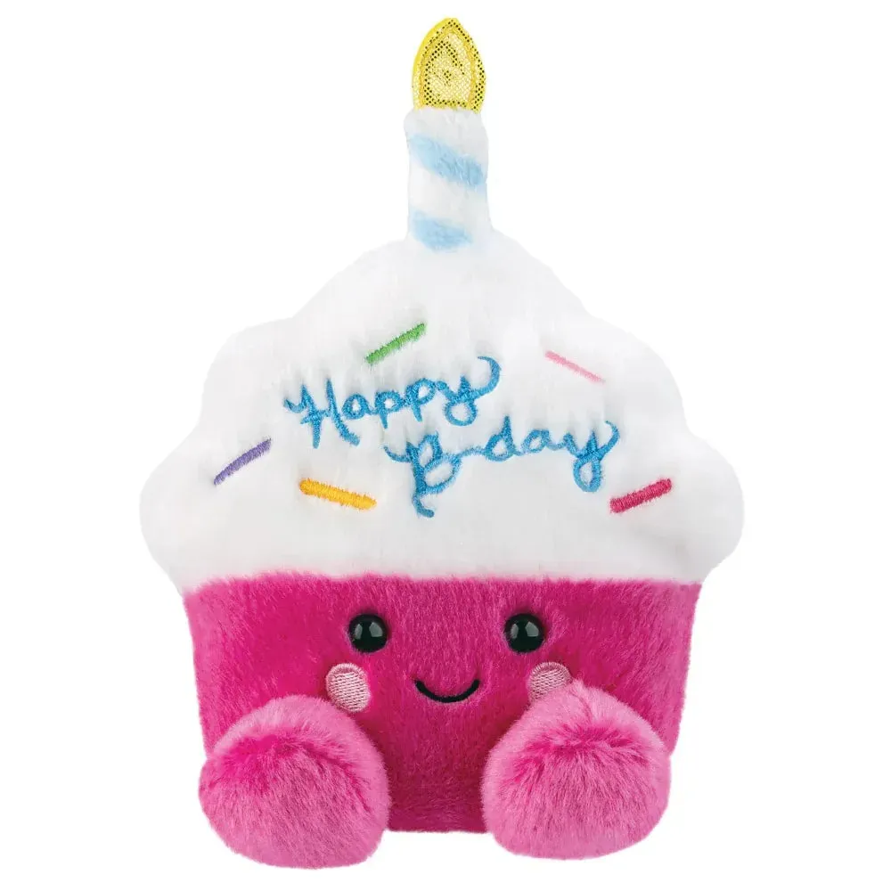 Folk Art Handmade Sculpture Palm Pals Sparkle Birthday Cupcake Soft Toy
