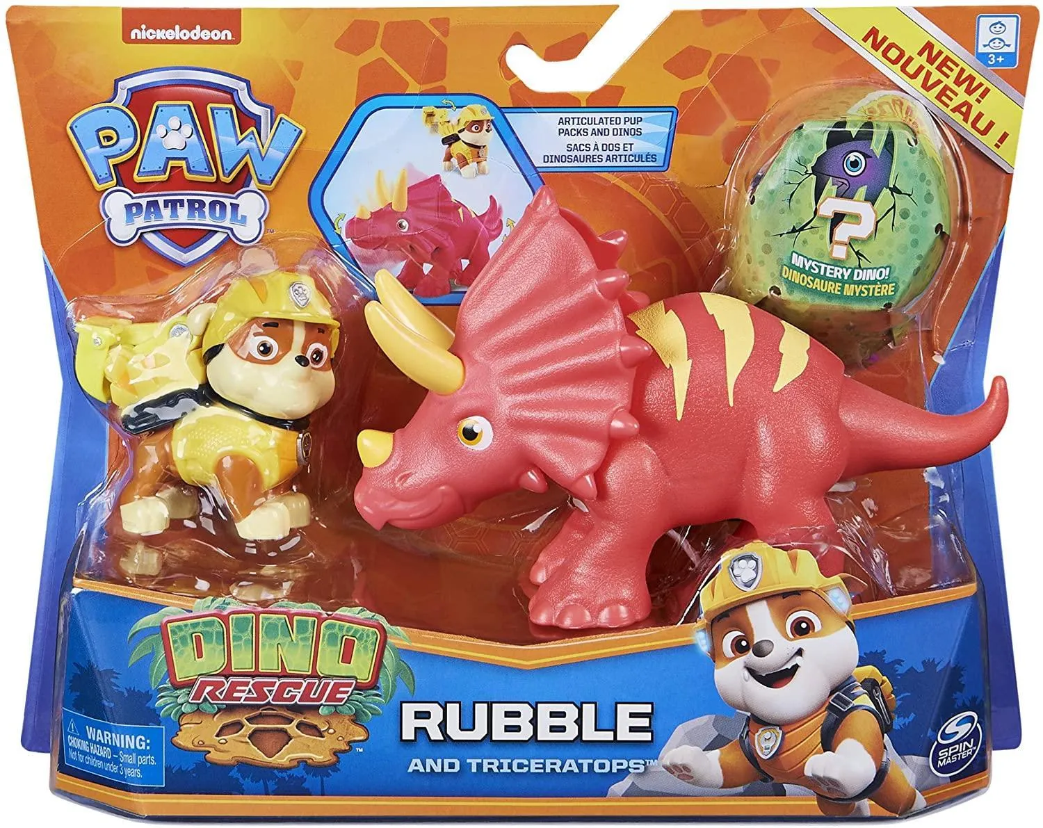Classroom Decor Comic Hero PAW PATROL Dino Rescue Rubble and Dinosaur Action Figure Set