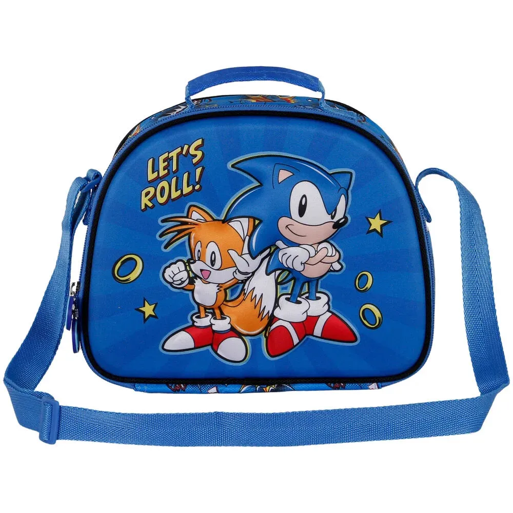 Sonic The Hedgehog Lets Roll 3D Lunch Bag Gift Guide Pewter Figure