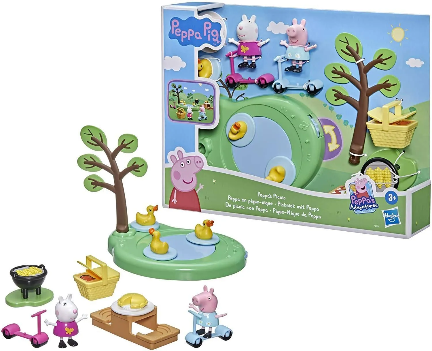 Peppa Pig Peppa??s Adventures Peppa??s Picnic Playset Toy Flying Pose
