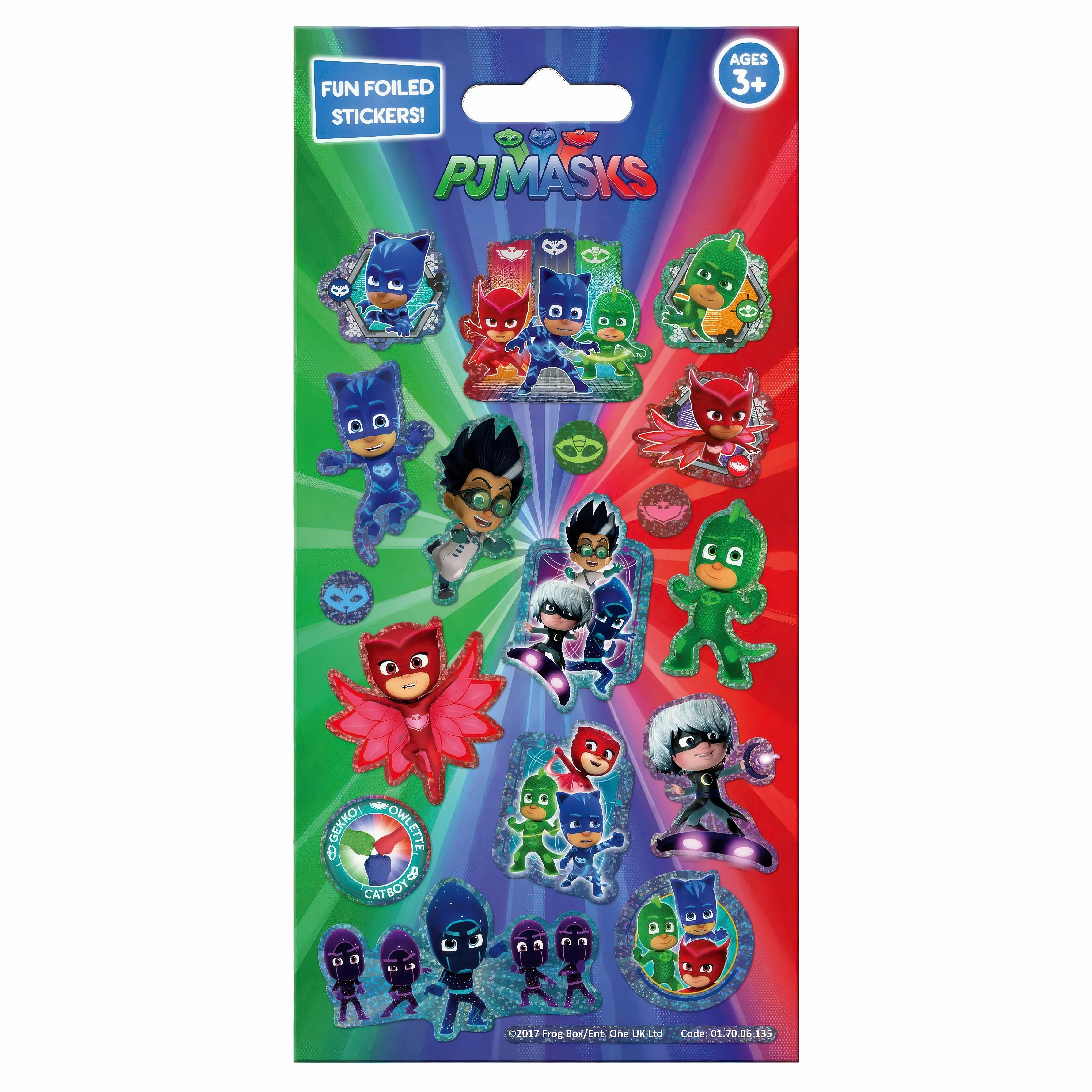 PJ Masks Fun Foiled Sticker Pack 3D printed