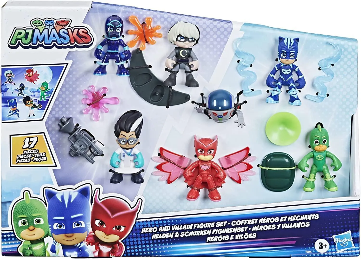 PJ MASKS Hero and Villain Figure Set Wall Mounted YouTube Background