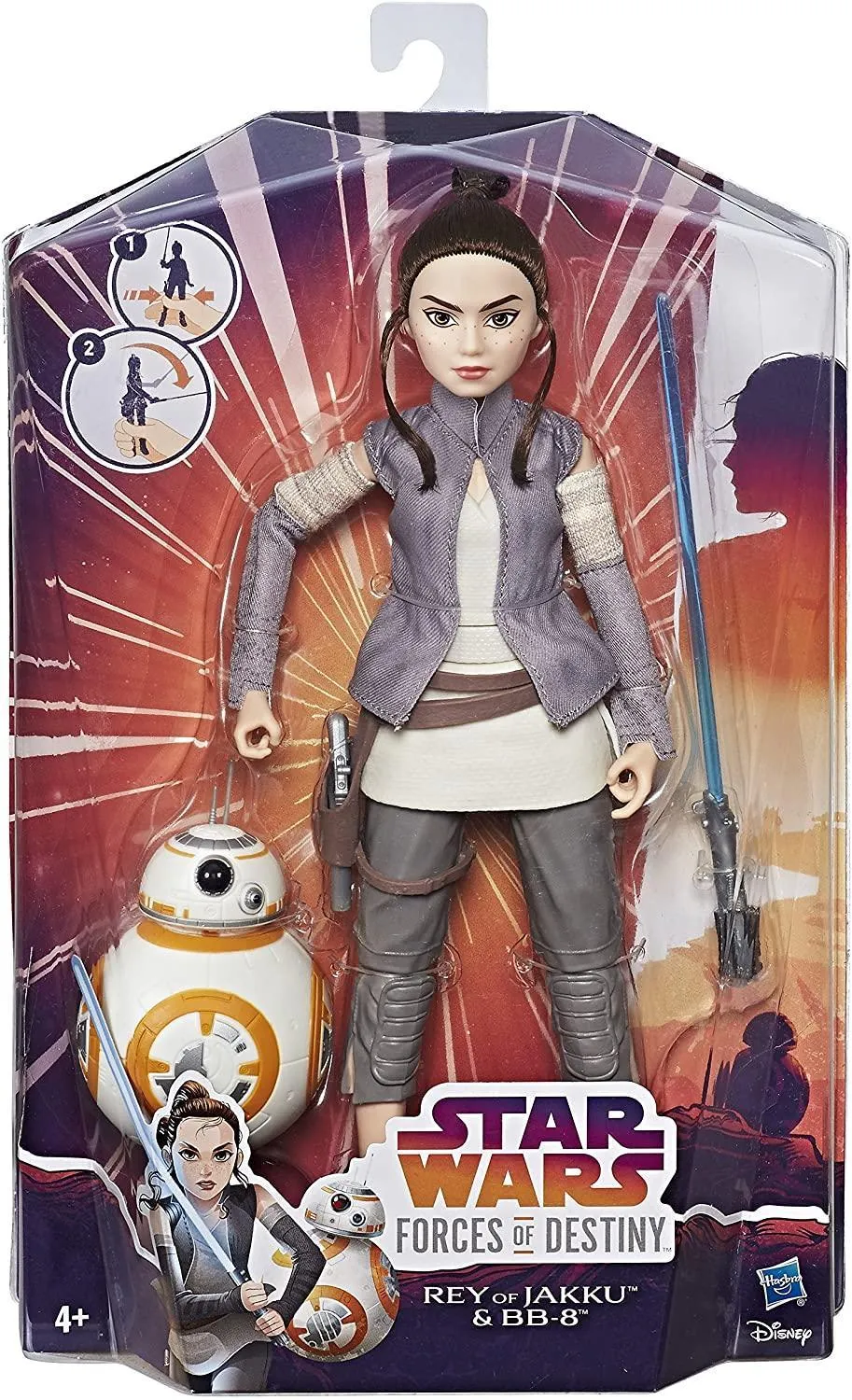 Star Wars Forces of Destiny Rey of Jakku and BB-8 Anime Series Book Character