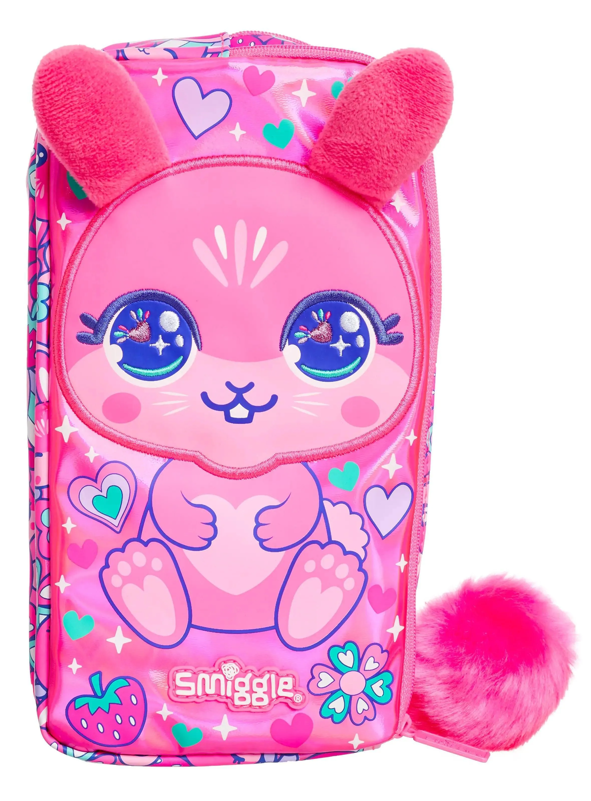 Silicone Model SMIGGLE Budz Character Two Pocket Pencil Case - Pink