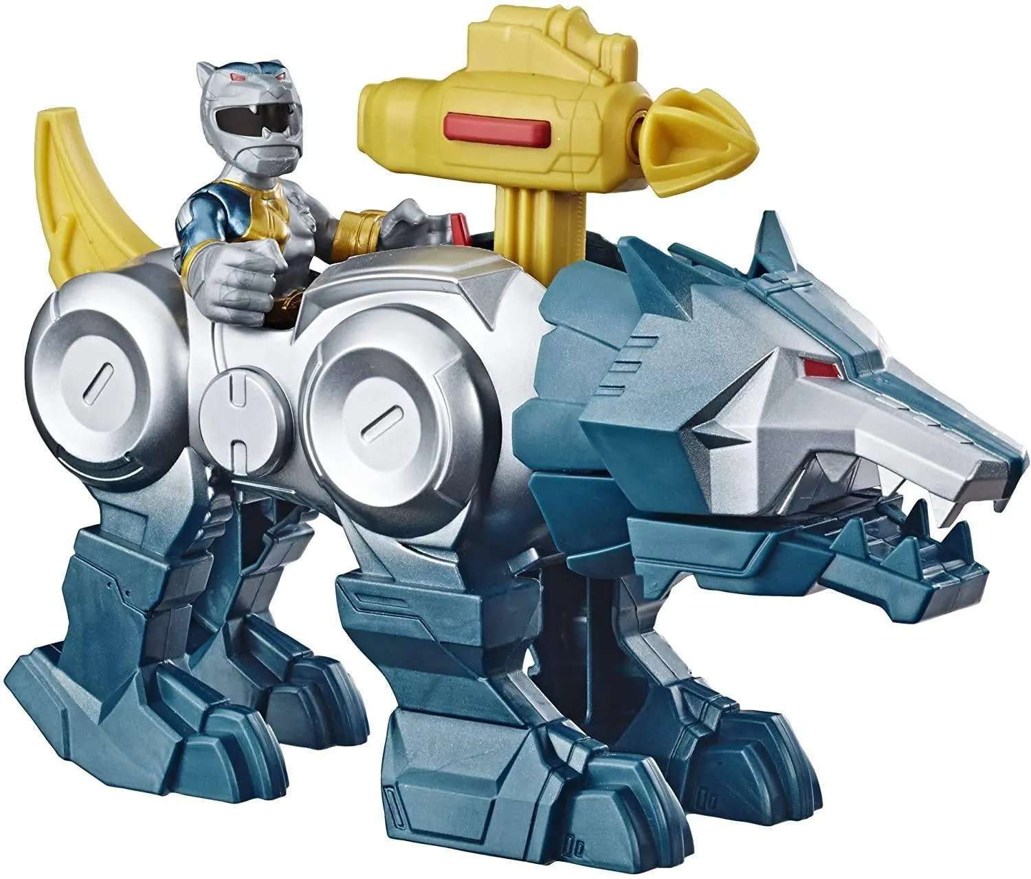 Power Rangers Playskool Heroes Silver Ranger & Wolf Zord 2-Pack Vehicle Replica Enduring Classic