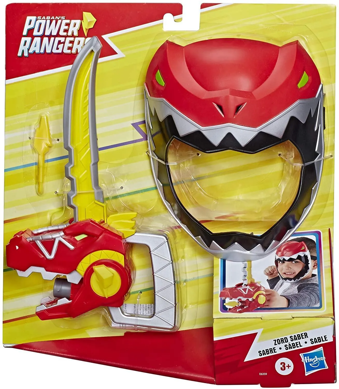 Poseable Collectible Model Kit Power Rangers Playskool Heroes Zord Saber Mask with Sword Accessory