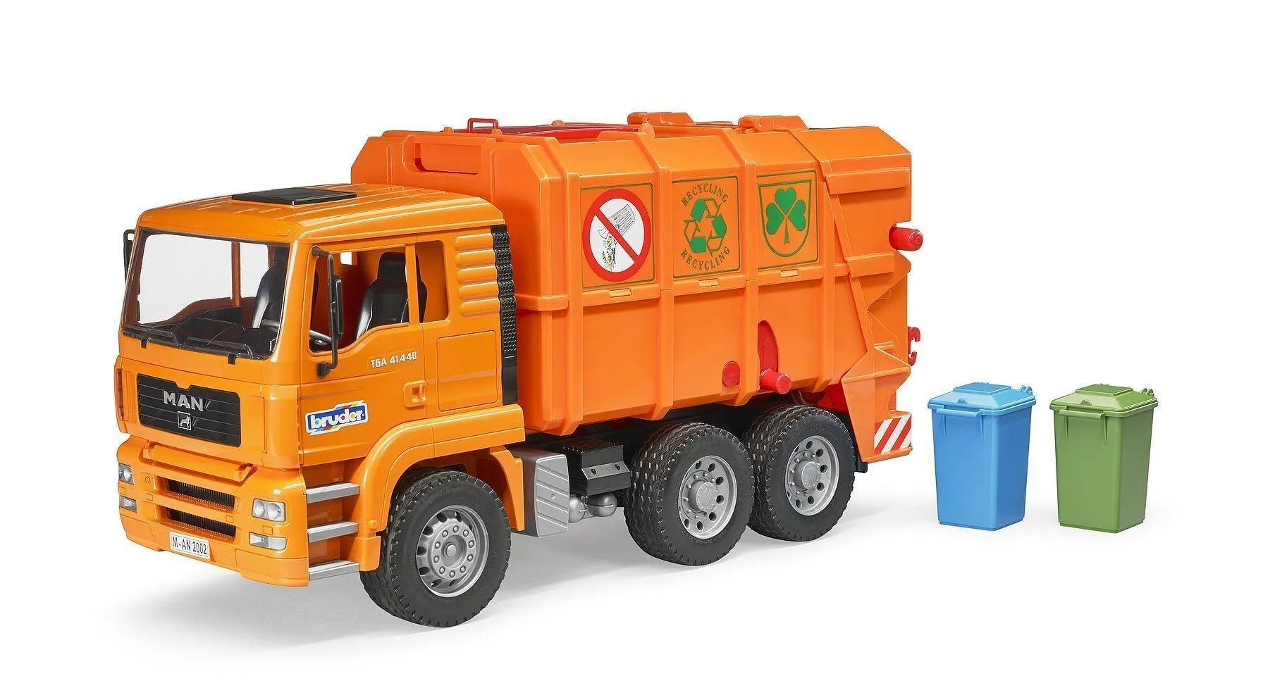 Battle Replica Miniature Figure BRUDER 02760 MAN TGA Garbage Truck