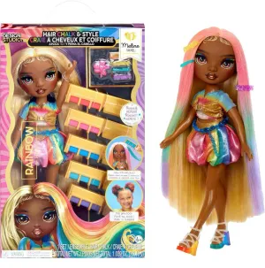 Learning Tool Movie Toy Rainbow High Hair Chalk & Style Fashion Doll - Meline