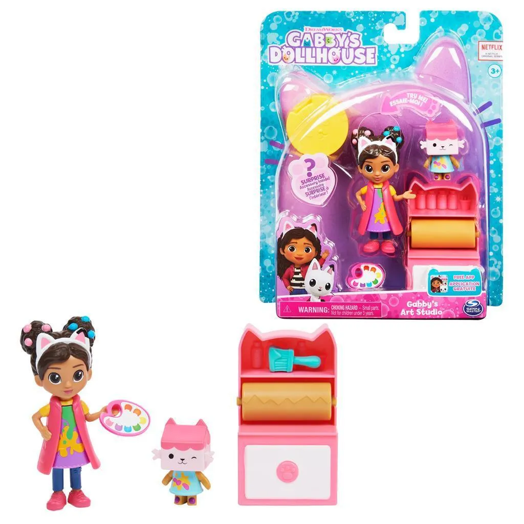 Gabby's Dollhouse Gabby's Art Studio Set Realistic Model Pop Art