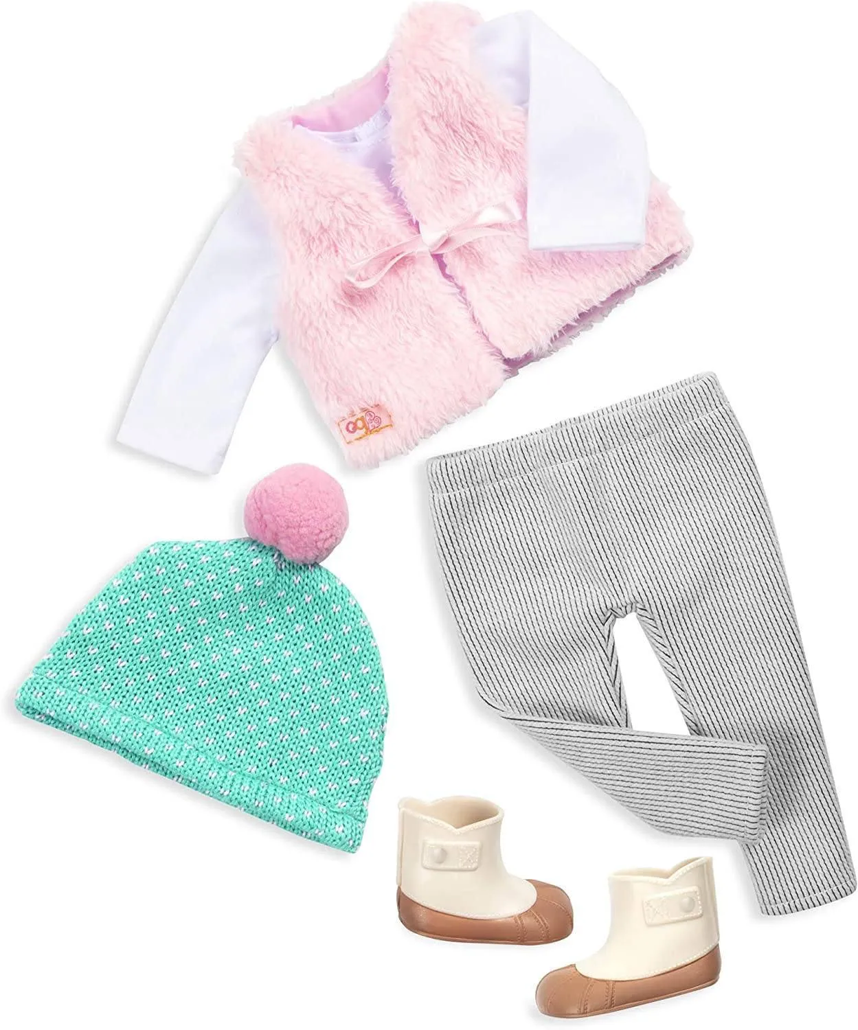 Our Generation Classic Clothing - Vest and Hat Outfit International Brand Handmade Sculpture