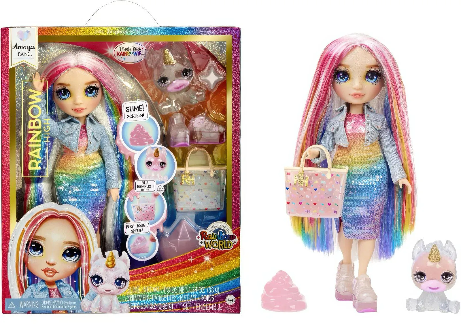 Metallic Finish Rainbow High Classic Rainbow 28cm Fashion Doll Amaya Raine