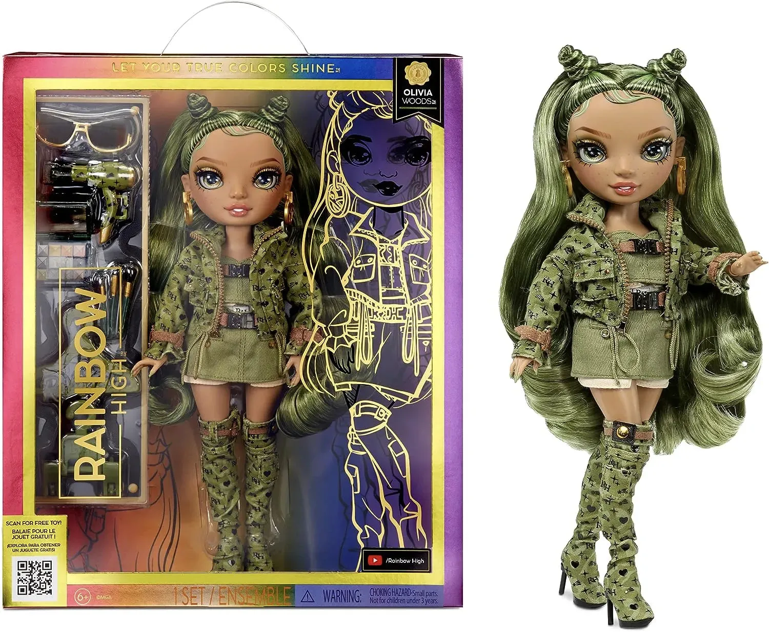 Chibi Hero Rainbow High Fashion Doll Series 5 - Olivia Woods (Green)