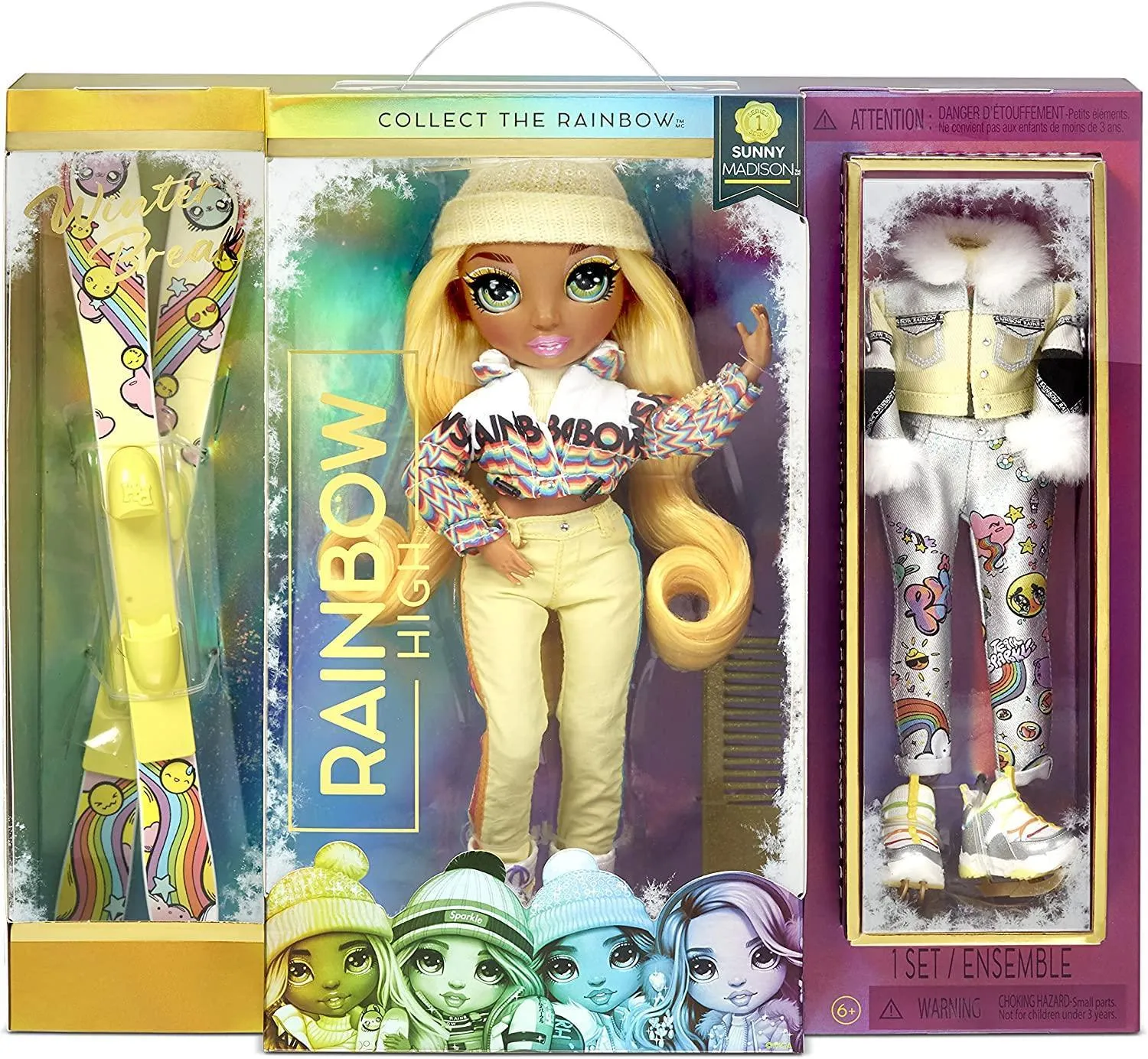 Immersive experience Fantasy Statue Rainbow High Winter Break Fashion Doll Sunny Madison Playset