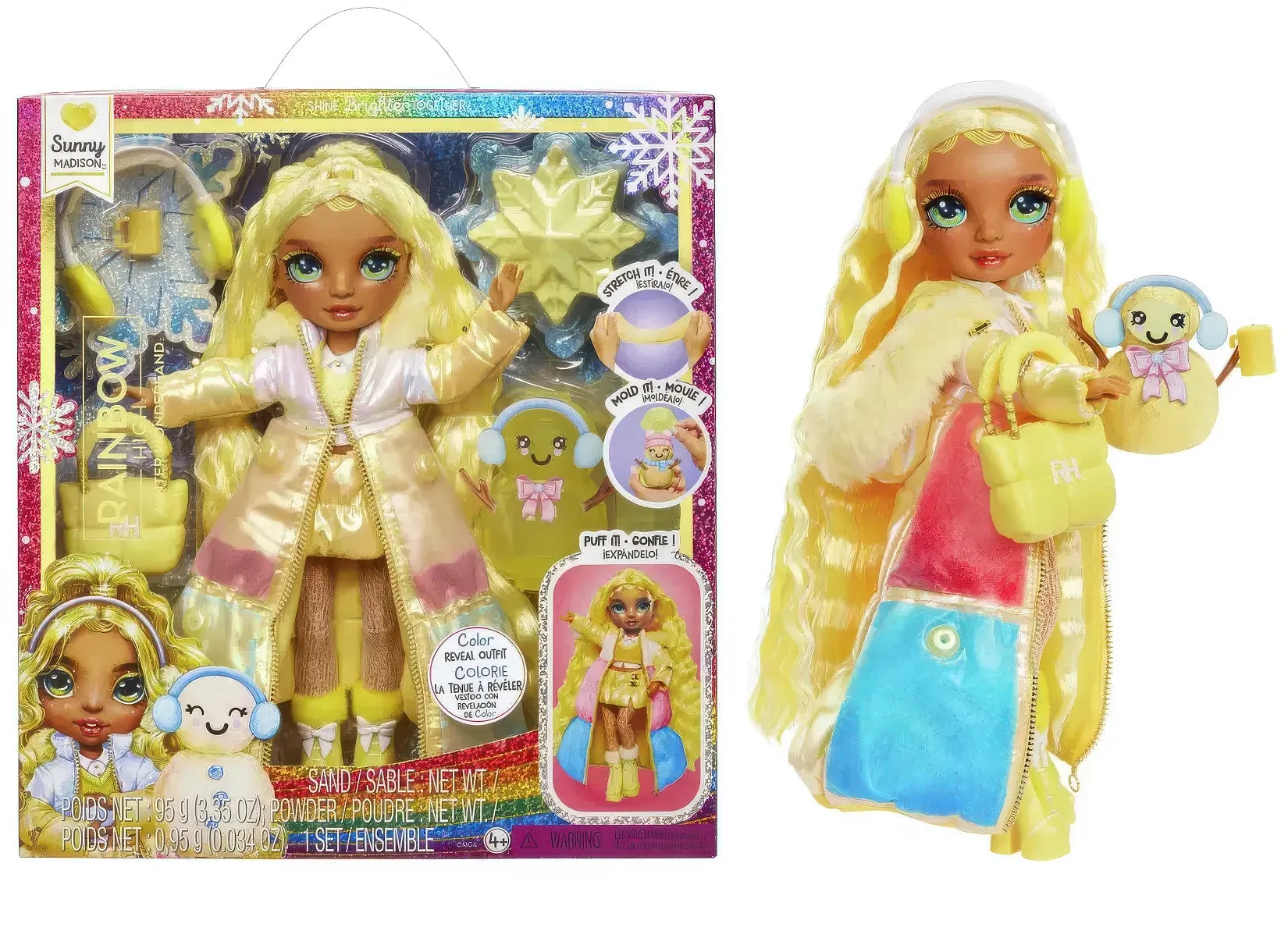 Rainbow High: Winter Wonderland Fashion Doll ?C Sunny Madison Superhero Statue Battle Ready
