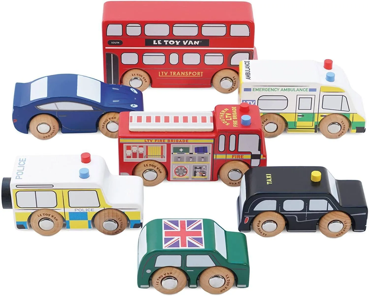 Anime Merch Le Toy Van Premium Wooden London Toy Car Set