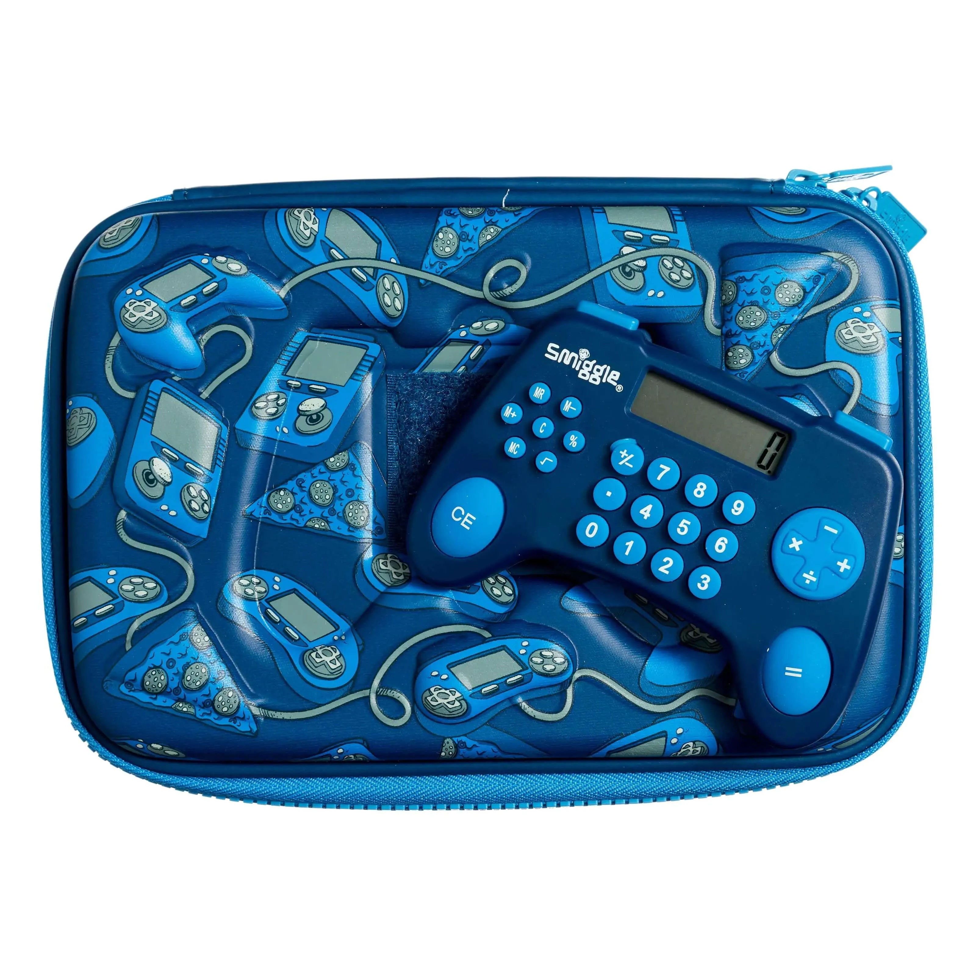 SMIGGLE Calculator Hardtop Pencil Case - Navy Astronomy Tool Collectors Model