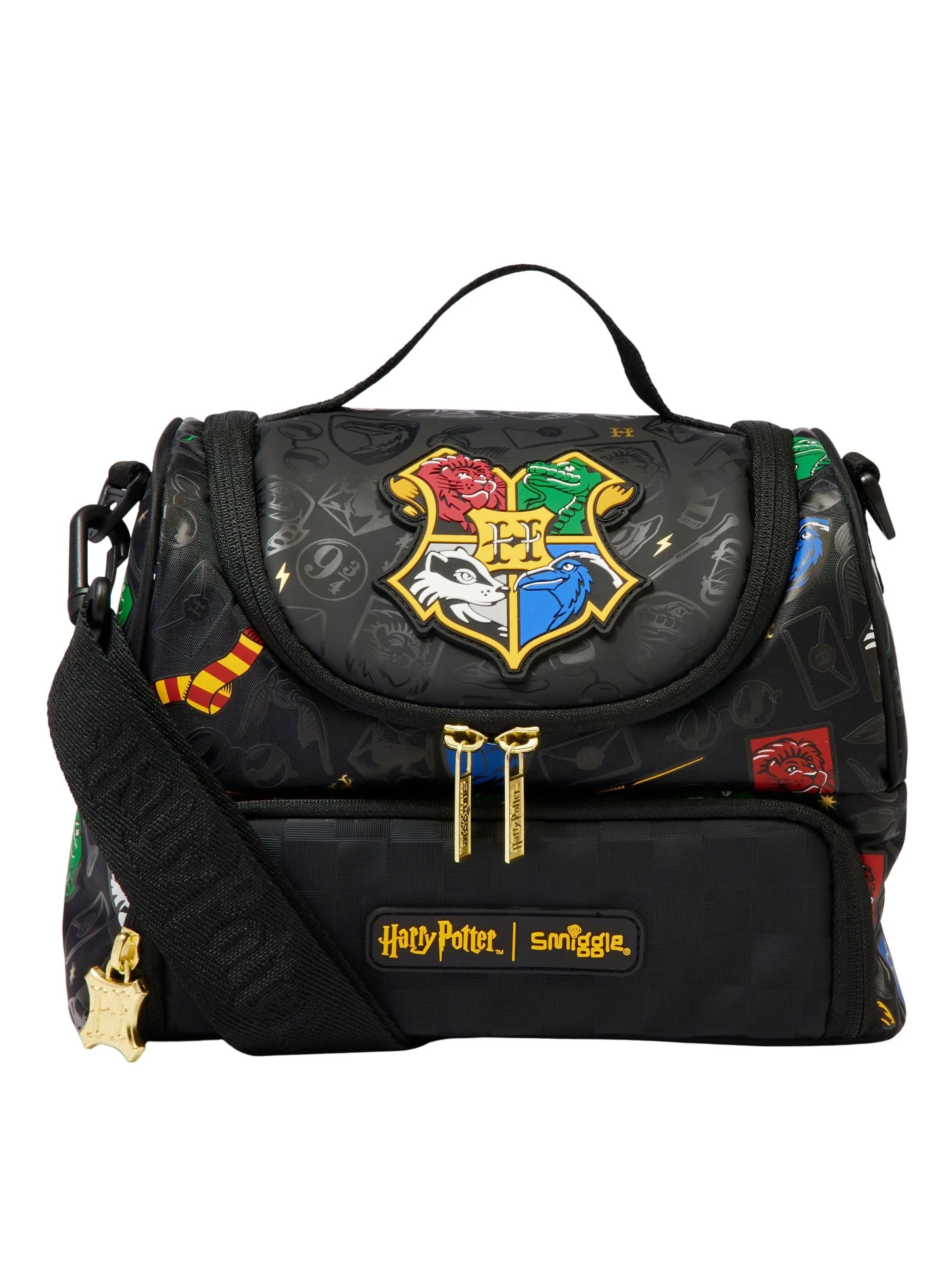 Animation Series SMIGGLE Harry Potter Double Decker Lunchbox With Strap - Black